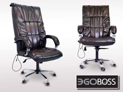Массажное кресло офисное EGO BOSS EG1001 в комплектации LUX (Шоколад)