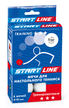 Мячи Start Line Training 3* 6 шт. белые