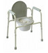 Кресло-туалет Amrus AMCB6803 стальное со спинкой (AMCB92)